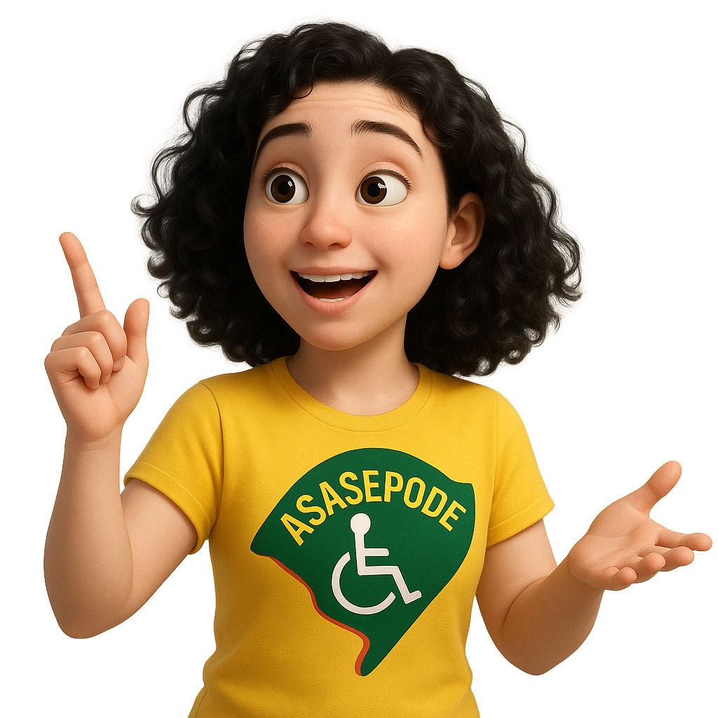 Janinha, coordenadora acolhendo com um sorriso na secretaria da ASASEPODE